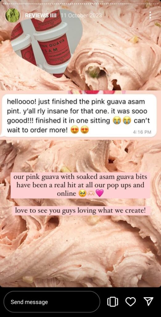 An Instagram story highlight from @wolf.pints showcasing a review from a customer