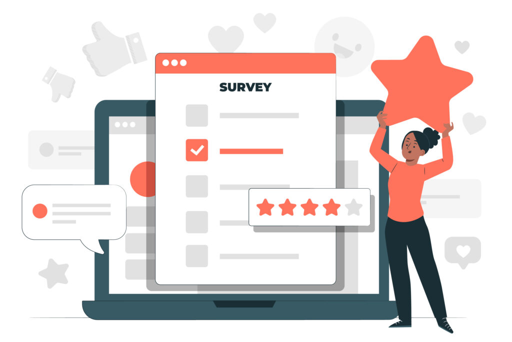 Feedback survey concept illustration