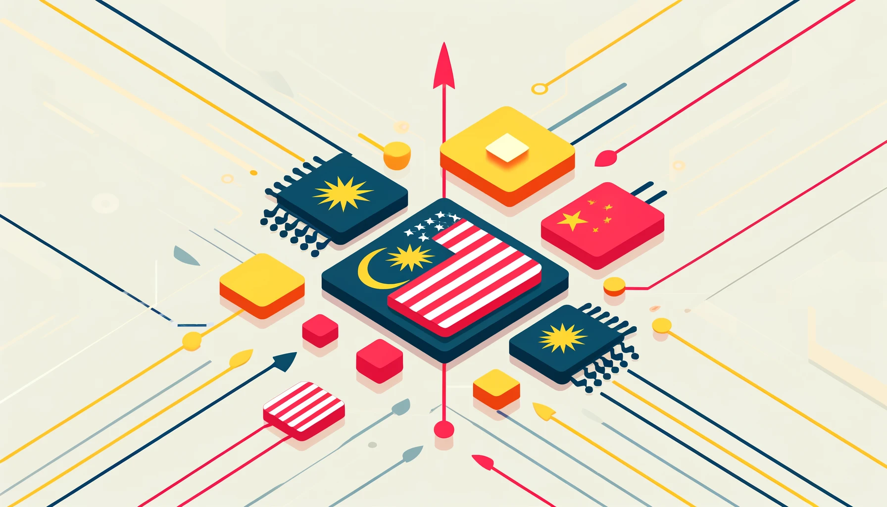 Malaysia becoming a key player in the semiconductor industry amidst US-China tensions.