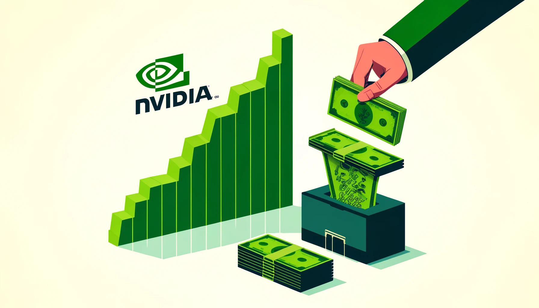 Nvidia projects higher-than-expected quarterly revenue and announces a stock split.