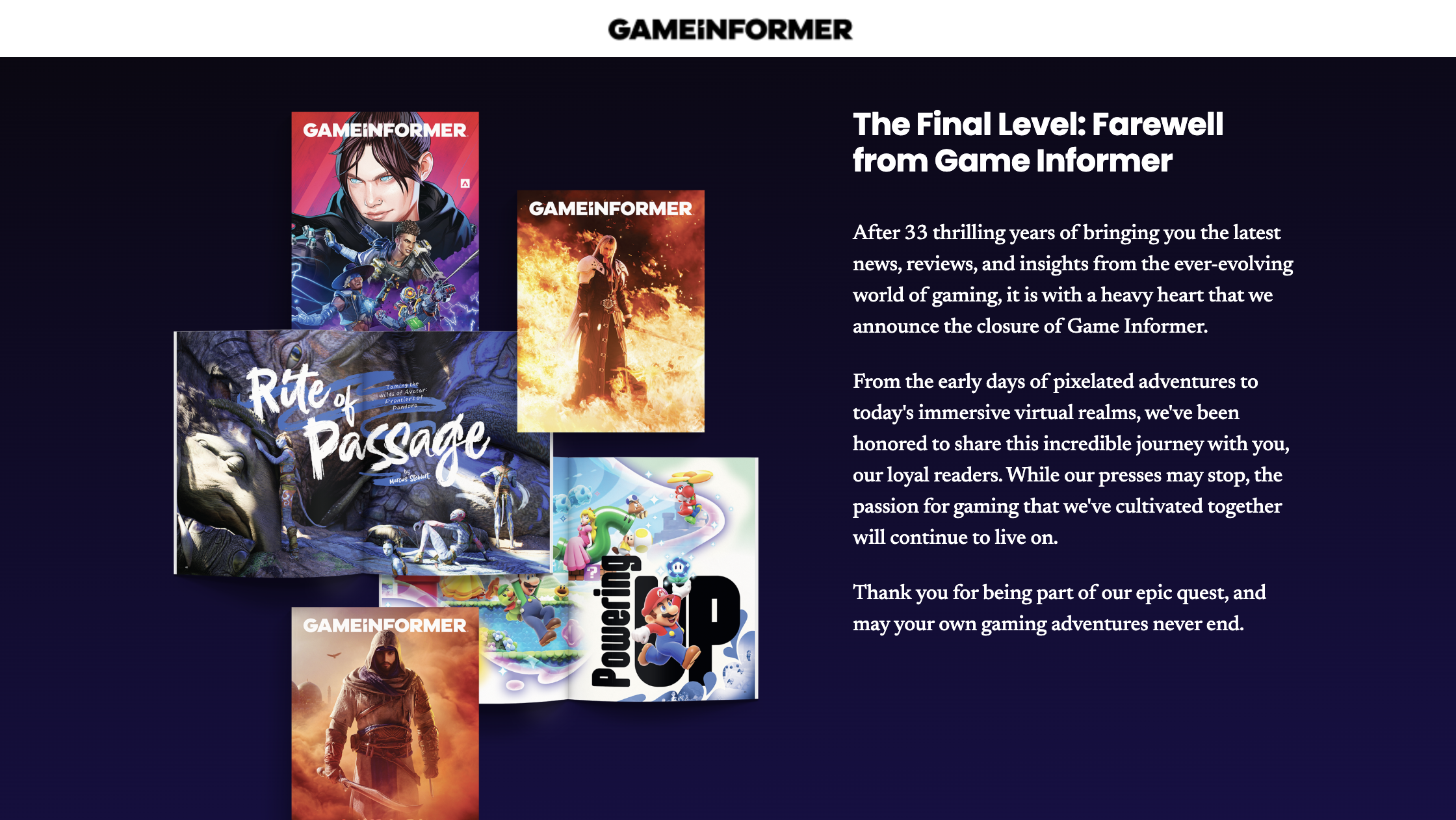 GameStop Shuts Down Game Informer Magazine Ending a 33-Year Legacy