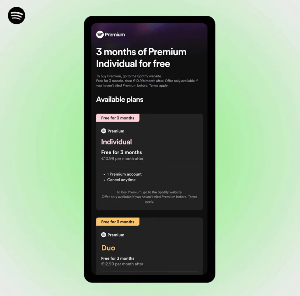 Spotify EU pricing