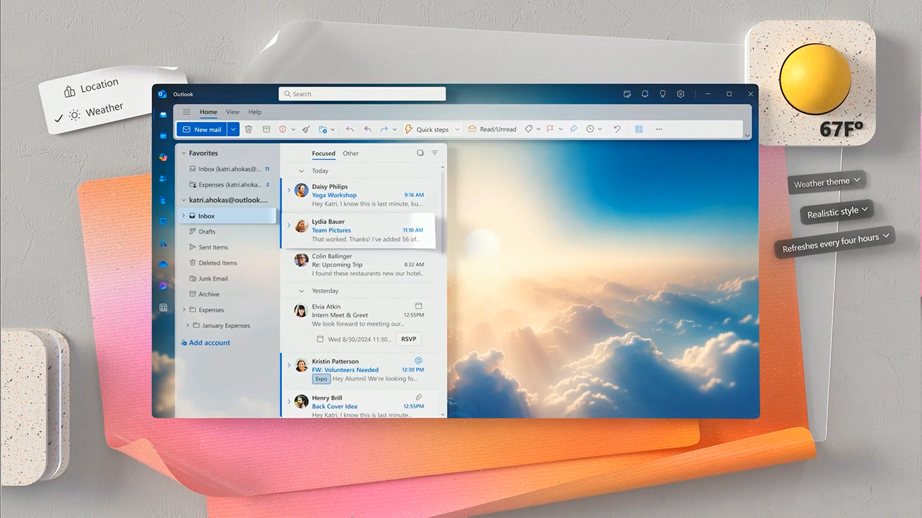 Microsoft’s Outlook Now Has AI Themes That Can Change with the Weather