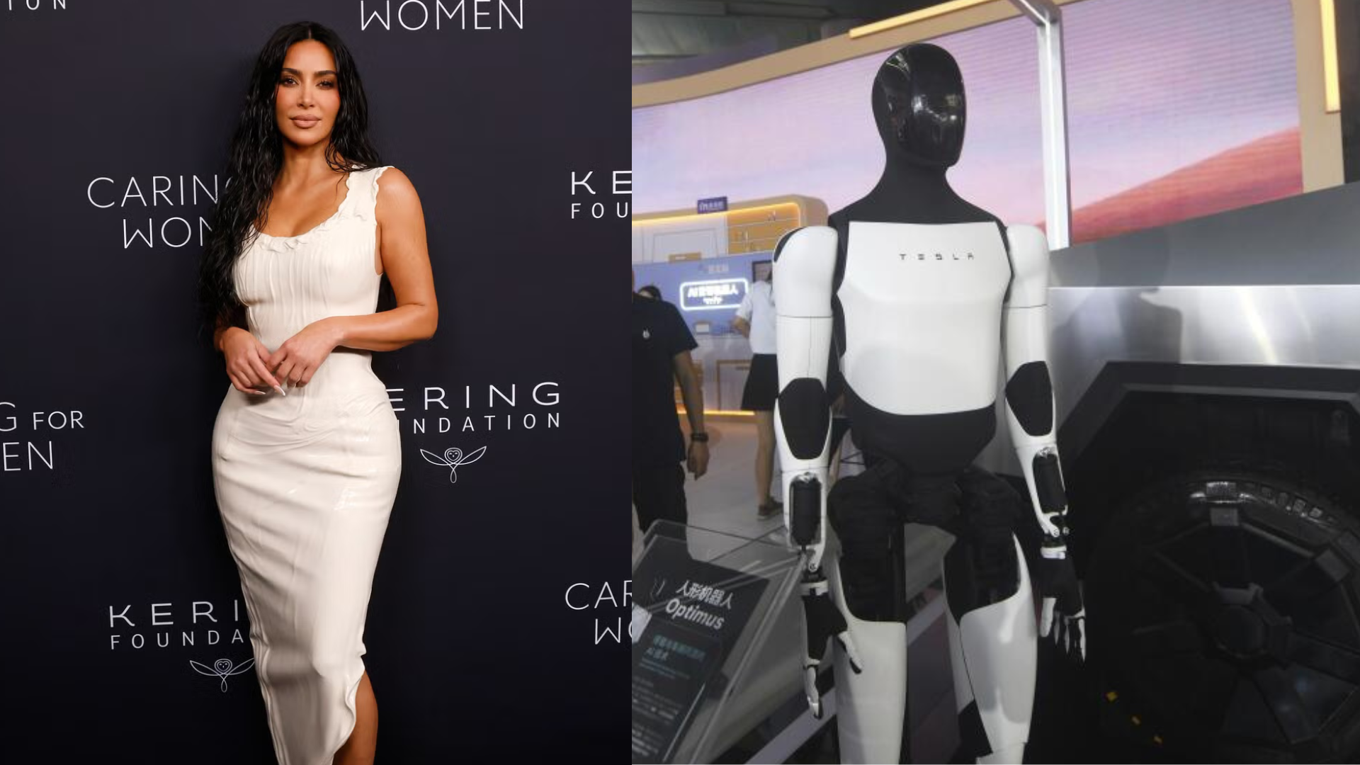 Kim Kardashian Befriends Tesla’s Robot Optimus in Style