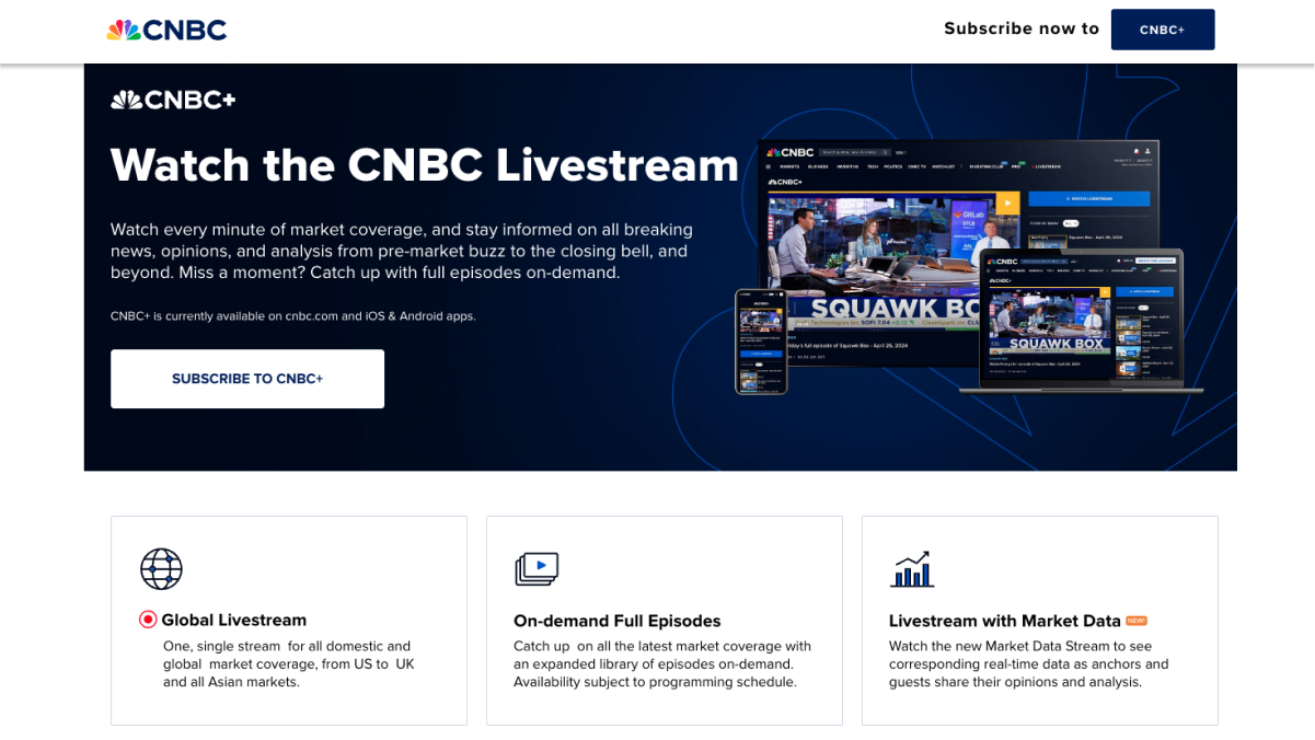 CNBC Launches CNBC+ Streaming Service with Tiered Pricing and Global Reach