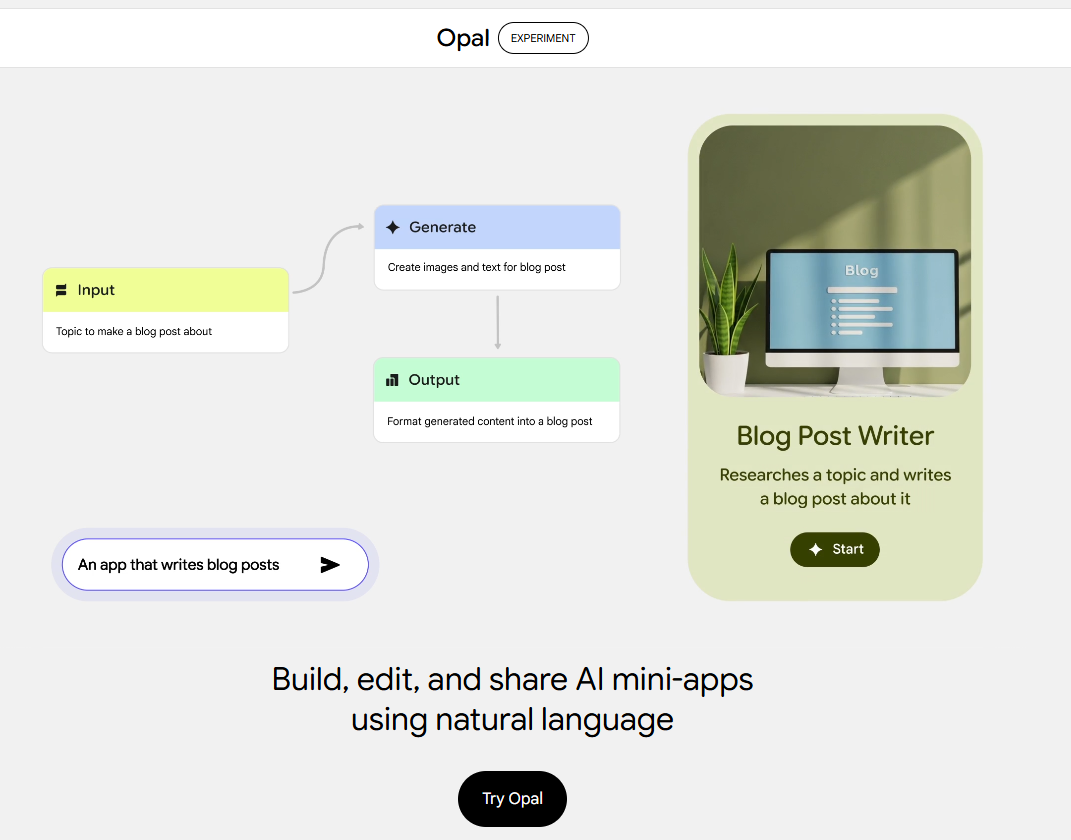 Google integrates Opal vibe-coding tool into Gemini for custom app creation