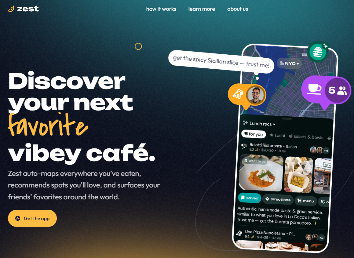Zest Launches AI Restaurant App Based On Real Dining Spend