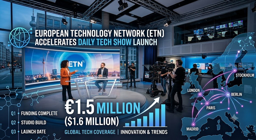 European Technology Network Raises $1.6 Million to Launch Daily Tech Show